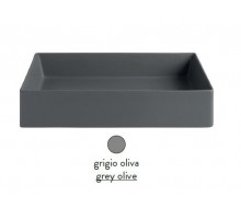 Раковина ArtCeram Scalino 38 SCL001 15 00, накладная, цвет grigio olive (серая оливка), 38 х 38 х 11.5 см