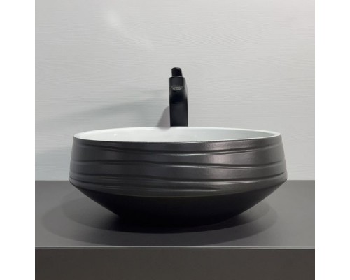 Раковина Comforty J2110, 41.5 см, черный, белый, 00-00012221