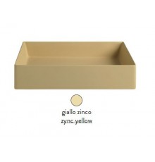 Раковина ArtCeram Scalino 55 SCL002 12 00, накладная, цвет giallo zinco (желтый цинк), 55 х 38 х 11,5 см