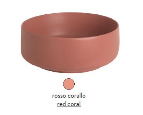 Раковина ArtCeram Cognac COL002 14 00, накладная, цвет rosso corallo (красный коралл), 48 х 48 х 12,5 см