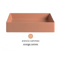 Раковина ArtCeram Scalino 55 SCL002 13 00, накладная, цвет - arancio cammeo (оранжевый камео), 55 х 38 х 11,5 см
