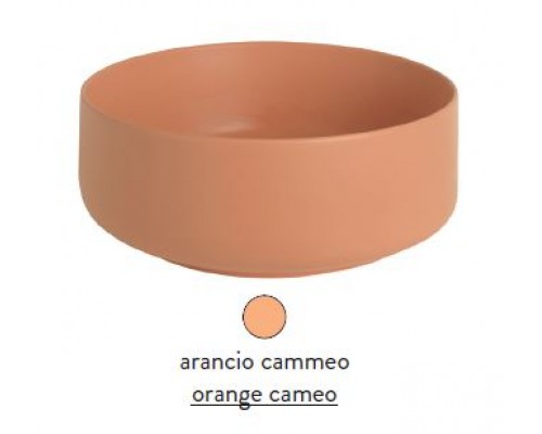 Раковина ArtCeram Cognac Countertop COL001 13 00, накладная, цвет arancio cammeo (оранжевый камео), 42 х 42 х 16 см