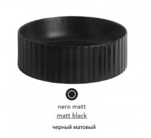 Раковина ArtCeram Millerighe OSL010 17 00, накладная, цвет черный матовый, 44 х 44 х 14,5 см
