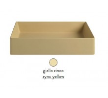 Раковина ArtCeram Scalino 38 SCL001 12 00, накладная, цвет giallo zinco (желтый цинк), 38 х 38 х 11.5 см