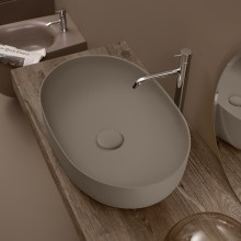 Раковина накладная Kerasan Nolita, 60 х 40 см, цвет коричневый орех, 534381