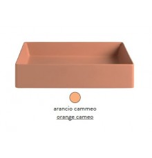 Раковина ArtCeram Scalino 38 SCL001 13 00, накладная, цвет arancio cammeo (оранжевый камео), 38 х 38 х 11.5 см