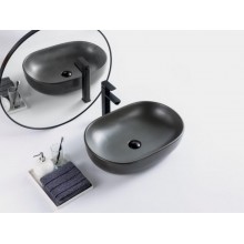 Раковина BelBagno BB1084-H311, 60 x 42 см, накладная, цвет серый матовый