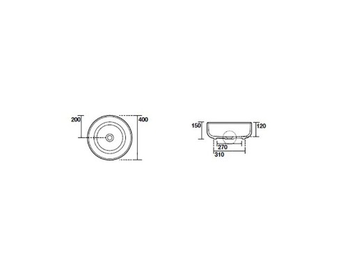 Раковина Kerasan Nolita чаша 40 х 40 x 15 см, цвет ferro matt