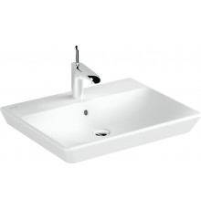 Раковина Vitra T4 4451B003-0001 60 см подвесная, 1 отверстие для смесителя, с переливом