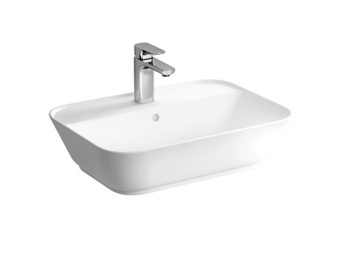 Раковина Vitra Geo накладная 60 см, с переливом, белый, 7426B003-0001