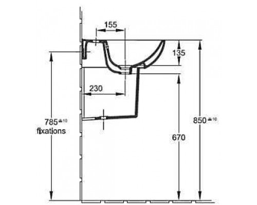 Полупьедестал Jacob Delafon Odeon E4723-00/18566W-00/