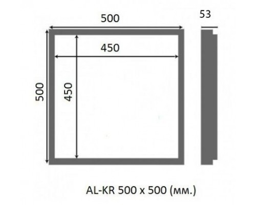 Сантехнический люк Люкер AL-KR, ширина 50 см, высота 50 см, под плитку