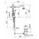 Смеситель для раковины Webert Dorian DO700302065 с донным клапаном, бронза