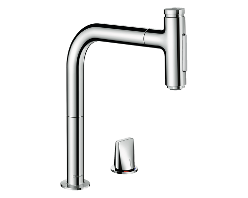 Смеситель Hansgrohe Metris Select M71 73818000 для кухни, с двумя режимами струи, хром