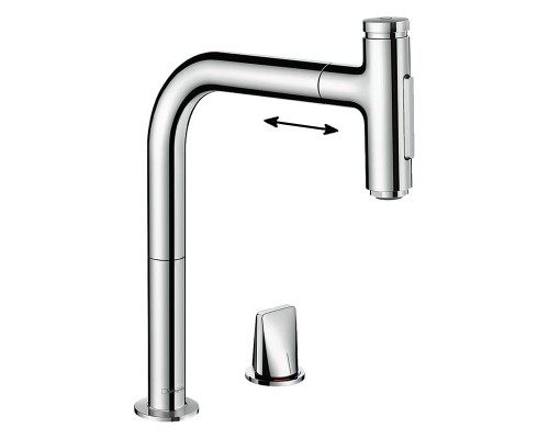 Смеситель Hansgrohe Metris Select M71 73818000 для кухни, с двумя режимами струи, хром