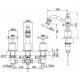 Смеситель Bandini Antica 562620ZZ06 для биде на 3 отверстия, цирконий