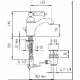 Смеситель Cezares Margot MARGOT-LSM1-02-Bi для раковины с донным клапаном, бронза/белый