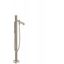 Смеситель для ванны Axor Uno 45416820 напольный, с ручным душем, шлифованный никель