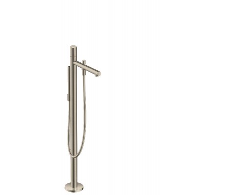 Смеситель для ванны Axor Uno 45416820 напольный, с ручным душем, шлифованный никель