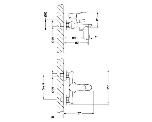 Комплект смесителей Lemark Point, хром, LM0380C