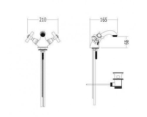 Смеситель Devon&Devon Austin UTAU910CR для раковины, хром