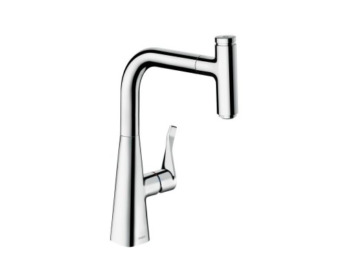 Смеситель для кухни Hansgrohe Metris с выдвижным изливом 240, хром (14857000)