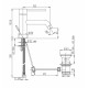 Смеситель Paini Cox 78CR211LBL для раковины, с длинным изливом, с донным клапаном, хром