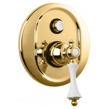 Смеситель Cezares Margot, MARGOT-VDIM-03/24-Bi  для ванны и душа, золото/белый