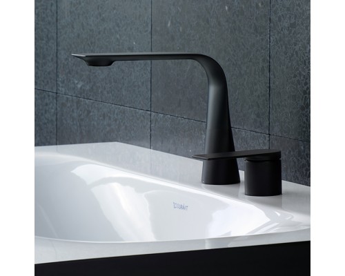 Смеситель Duravit D.1 D11120002046 для раковины, ручка г-образная, черный матовый