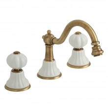 Cмеситель Migliore Olivia 18994 для биде, бронза, ручки белая керамика