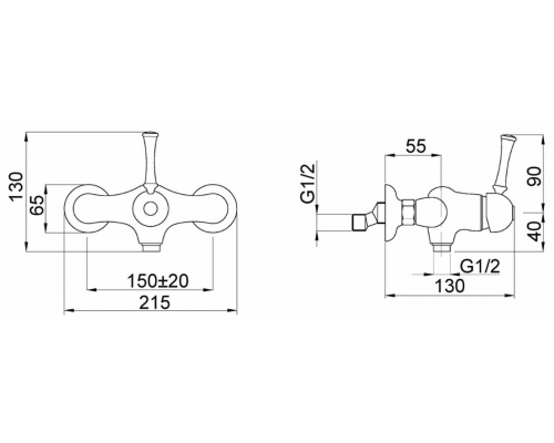 Смеситель Migliore Dallas 18607 для душа - золото