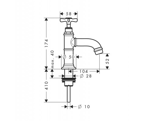 Кран для раковины AXOR Montreux 16530000, хром