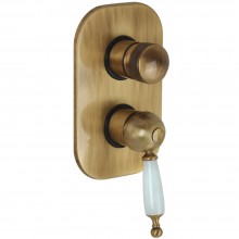 Смеситель 3-х позиционный Migliore Oxford 19099 для душа с дивертором - бронза