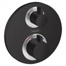 Смеситель Hansgrohe Ecostat S для душа с термостатом, черный матовый, 15758670