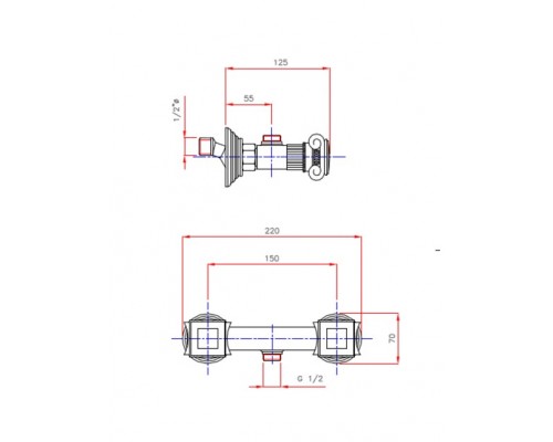 Смеситель Cezares Olimp DS-02-M цвет бронза, ручки круглые металл