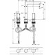 Смеситель для раковины Axor Uno 45133820 с донным клапаном, шлифованный никель