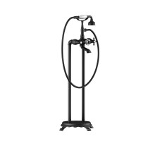 Смеситель напольный Timo Nelson для ванны и душа, чёрный матовый, 1900/03Y-CR