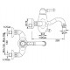 Смеситель Bandini Antico 855120KKSF для ванны/душа, золото/ручка металлическая Antico