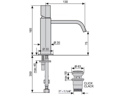 Смеситель для раковины Emmevi Minu 83003CR, хром