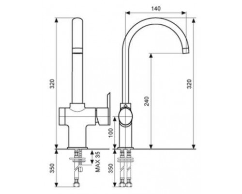 Смеситель для раковины Emmevi Elly 41073CR, хром