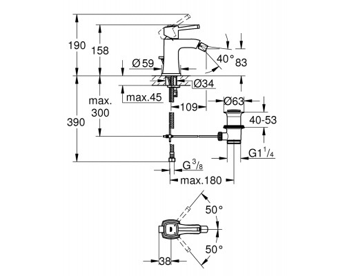 Смеситель Grohe Grandera 23315000, хром