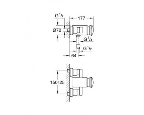 Смеситель Grohe Contromix Public 36116000 для душа