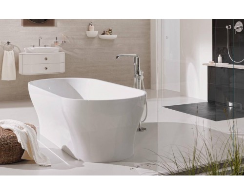 Смеситель для ванны GROHE Essence+ 23491001, с душевым гарнитуром, напольный, хром