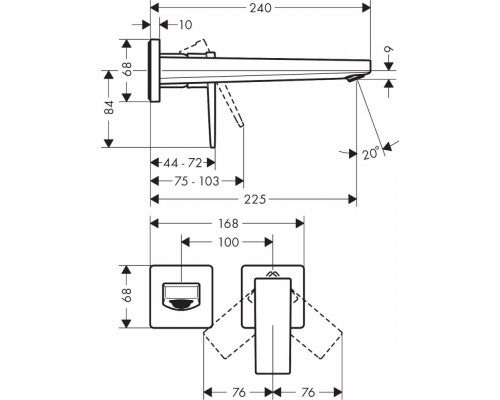 Смеситель Hansgrohe Metropol для раковины, золото, 32526990