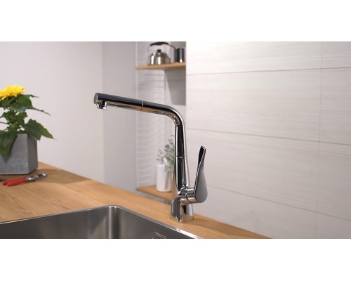 Смеситель Hansgrohe Metris Select 14884000 для кухни, хром