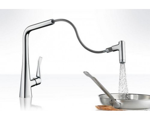 Смеситель Hansgrohe Metris Select 14884000 для кухни, хром