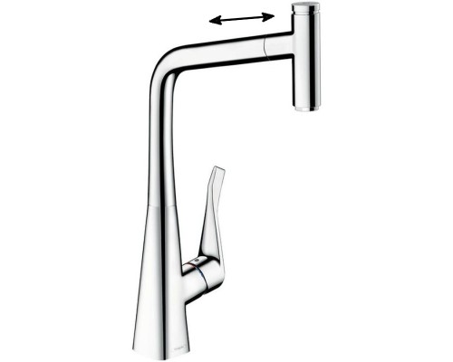 Смеситель Hansgrohe Metris Select 14884000 для кухни, хром