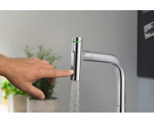 Смеситель Hansgrohe Metris Select M71 73818670 для кухни, черный матовый