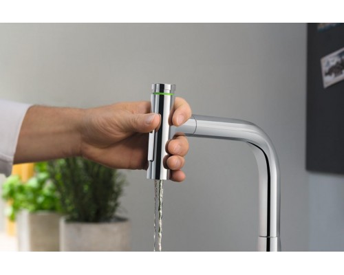 Смеситель Hansgrohe Metris Select M71 73818670 для кухни, черный матовый