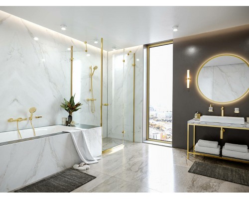 Смеситель Hansgrohe Ecostat Comfort для ванны, термостатический, полированное золото, 13114990